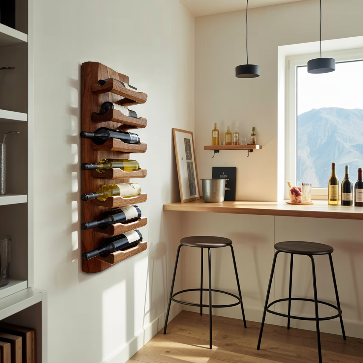 Modern Wall Wine Rack For Minimal Home Decor