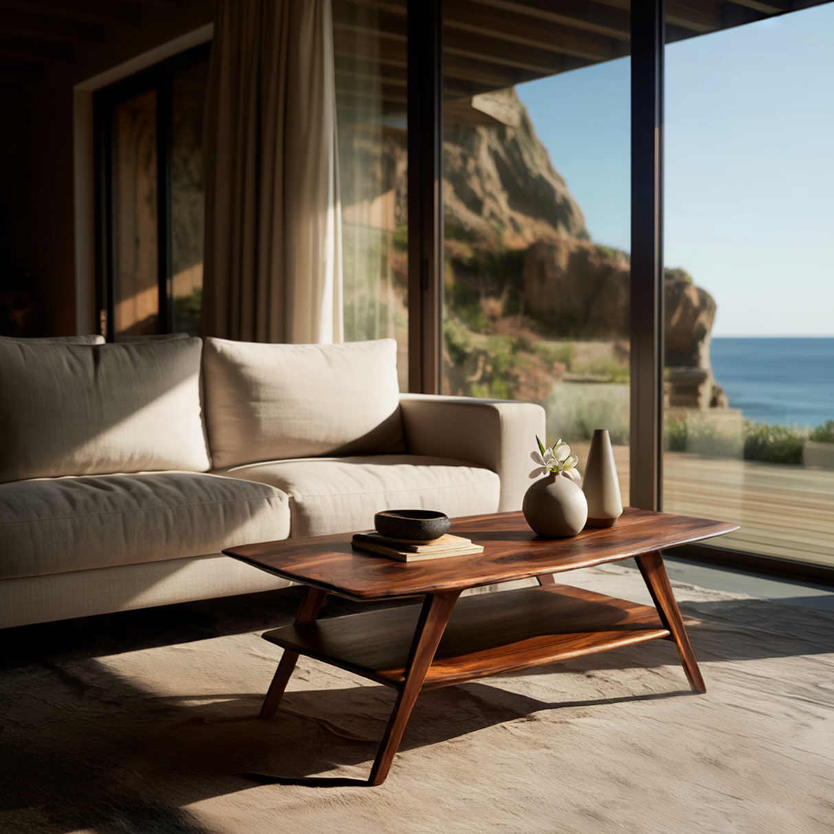 Elegant Rustic Coffee Table With Storage For Living Decor