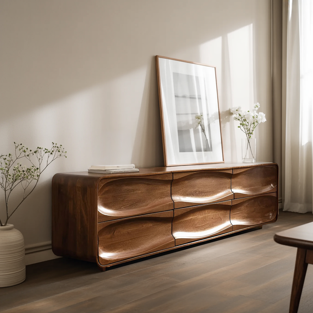 Handcrafted Storage Cabinet For Living Room