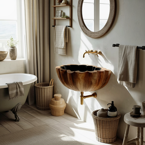 Modern Solid Wood Vanity Sink For Bathroom Furniture Decor