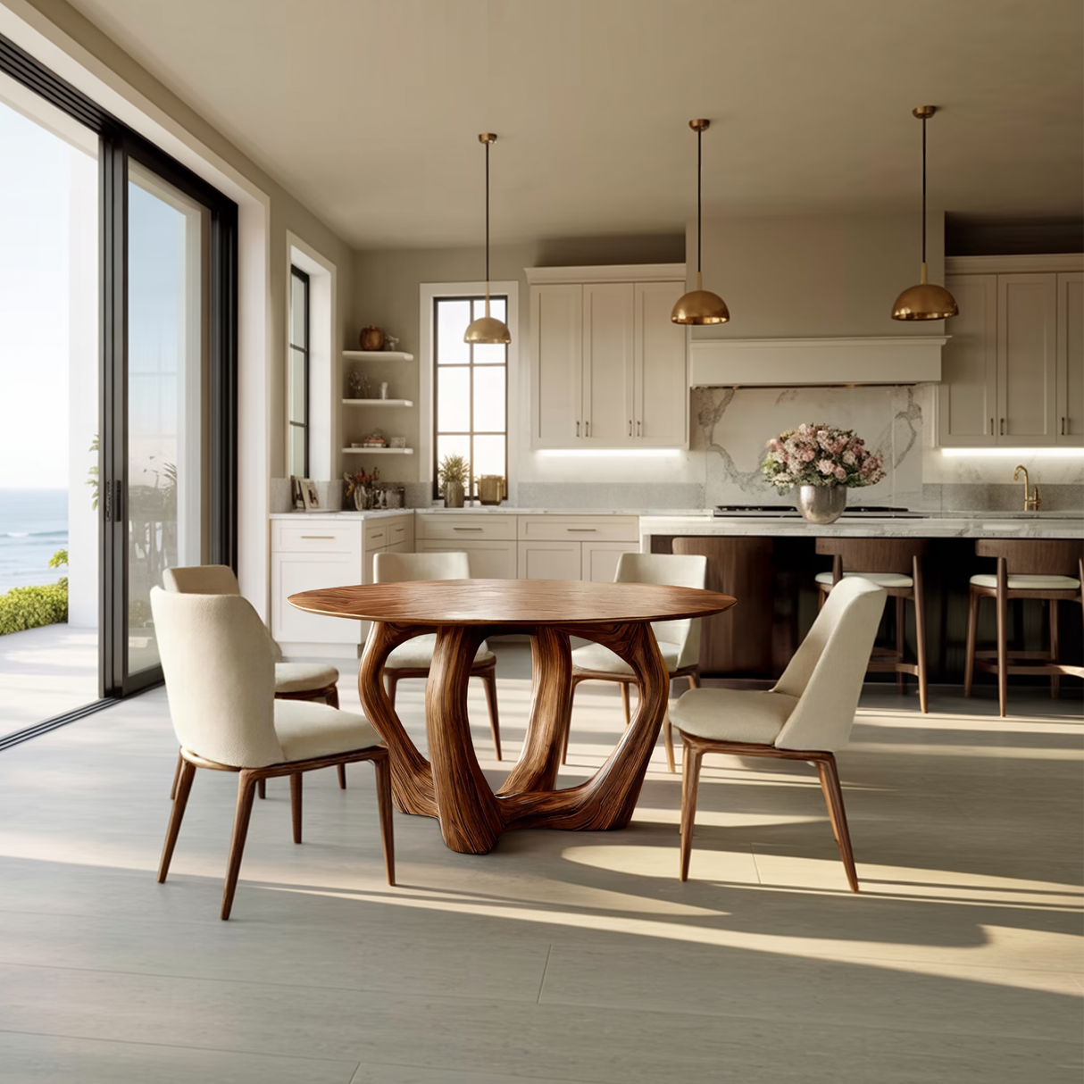 Elegant Round Dining Table For Minimalist Modern Interior
