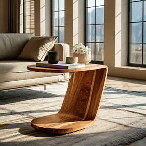 Handcrafted Live Edge Side Table For Furniture Collection