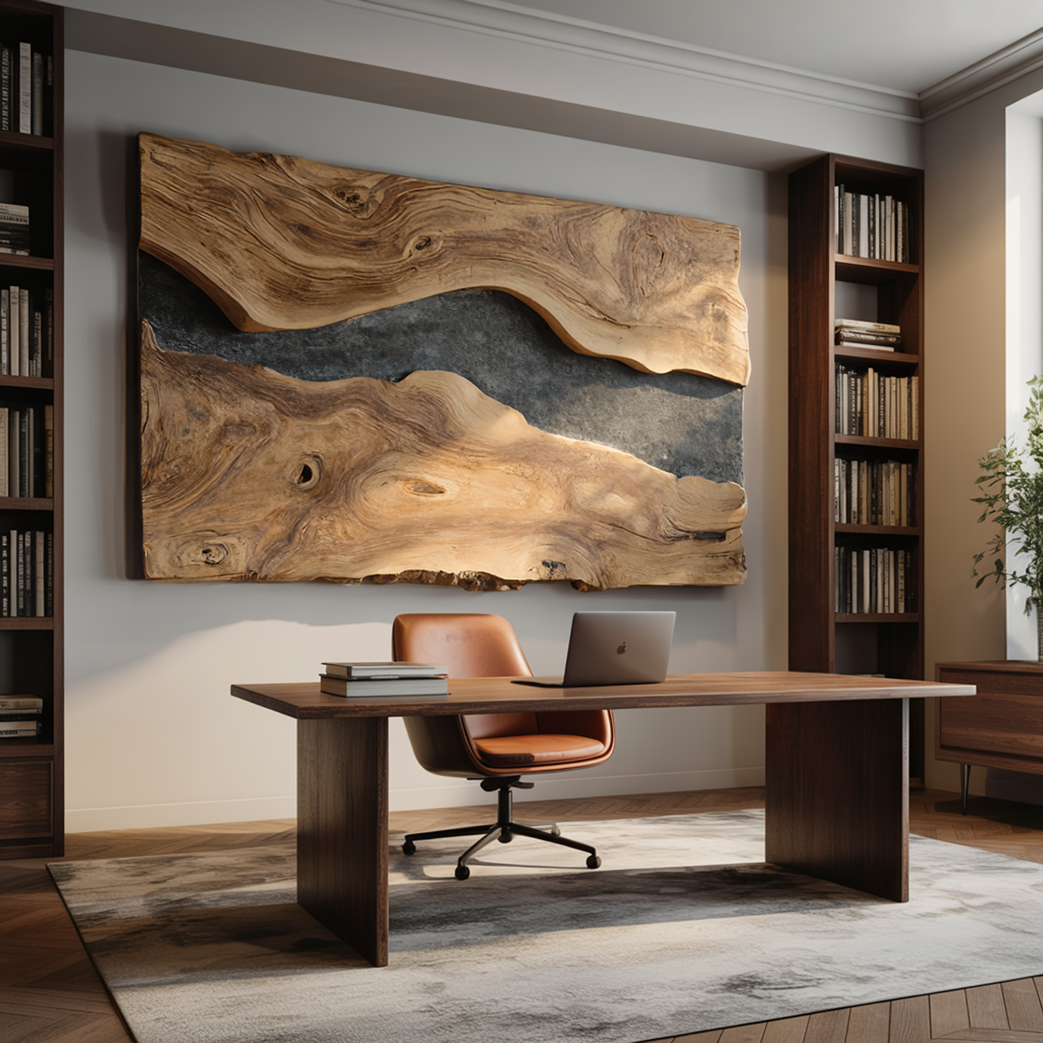 Handcrafted Modern Wooden Wall Sculpture For Home