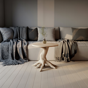 Farmhouse Solid Wood End Table For Living Room Stylish Wall Accent