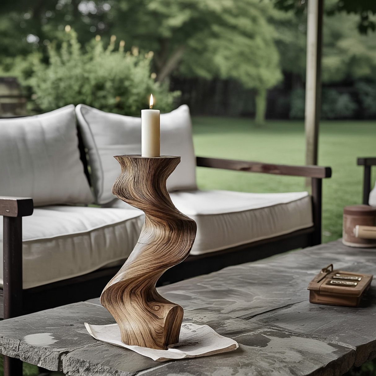 Farmhouse Candle Holder For Outdoor Garden Table Decor