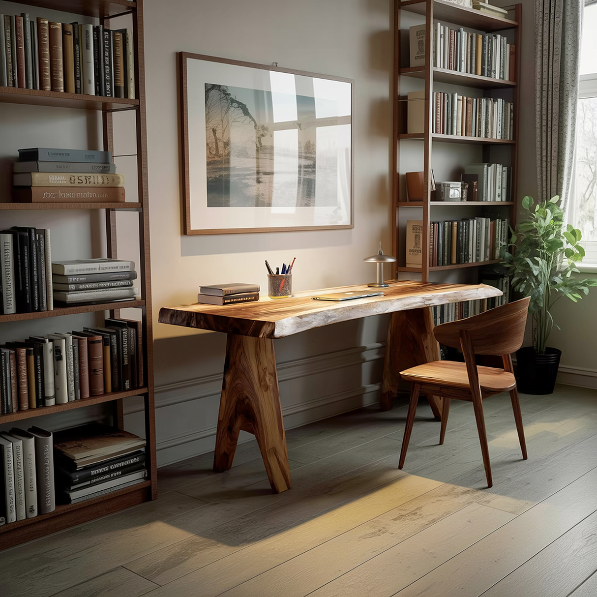 Modern Wooden Desk For Home Study And Creative Space