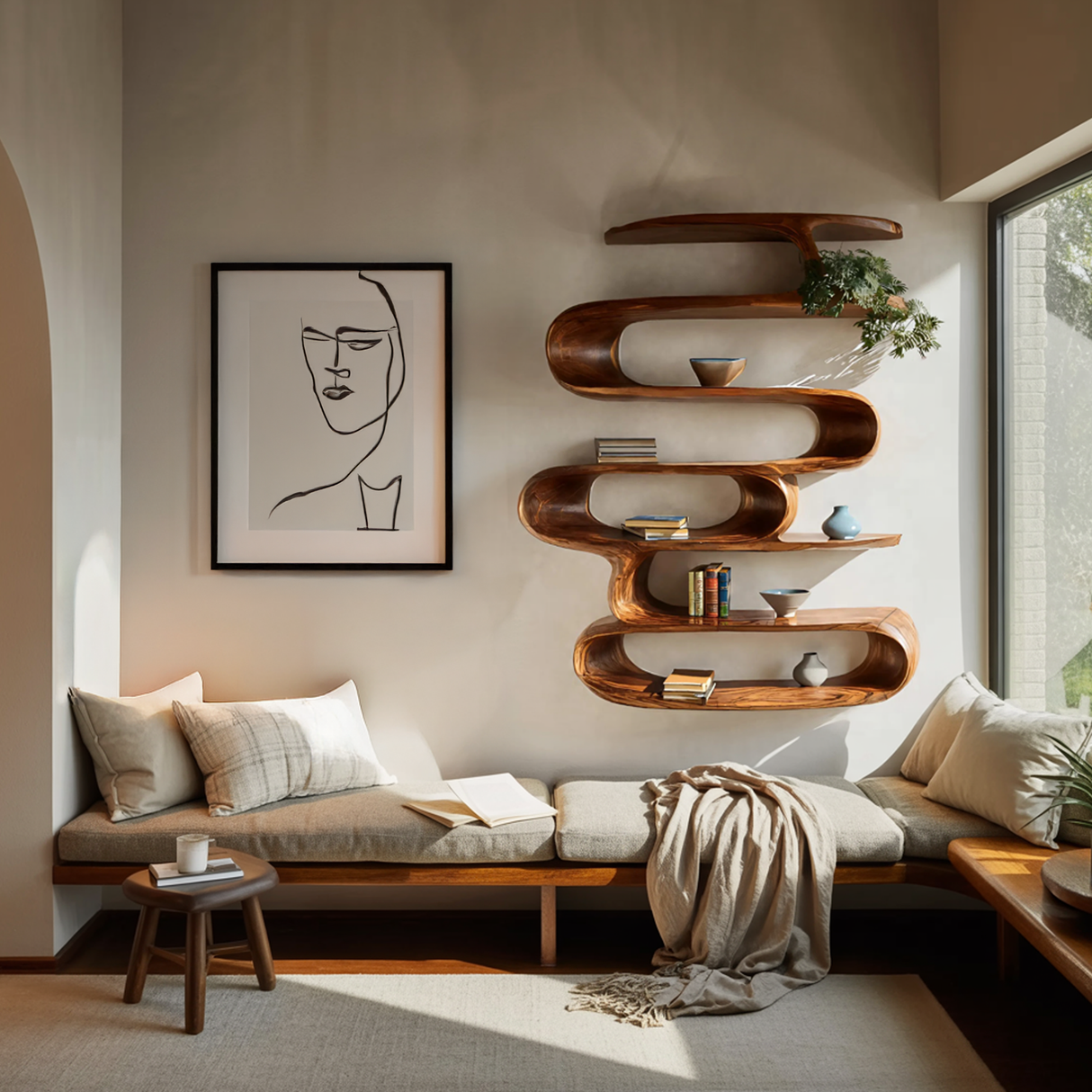 Elegant Wall-Mounted Shelf For Modern Home Decor