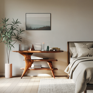 Farmhouse Live Edge Console Table For Unique Entryway Design
