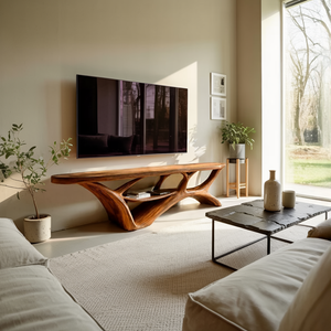 Organic Modern TV Stand For Living Room