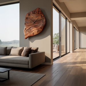 Minimalist Wall Clock Organic Shape Clock For Living Room