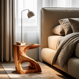 Modern Sculptural Side Table For Home Decor