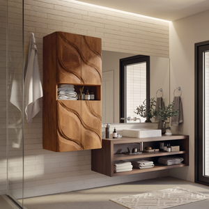 Contemporary Bathroom Cabinet Waves Design For Bathroom