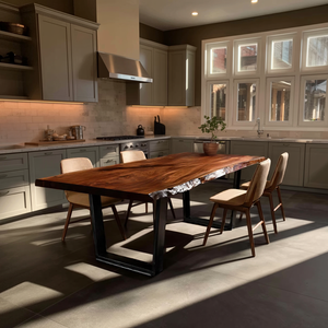 Dining Room Farmhouse Solid Wood Dining Table Warm Grain