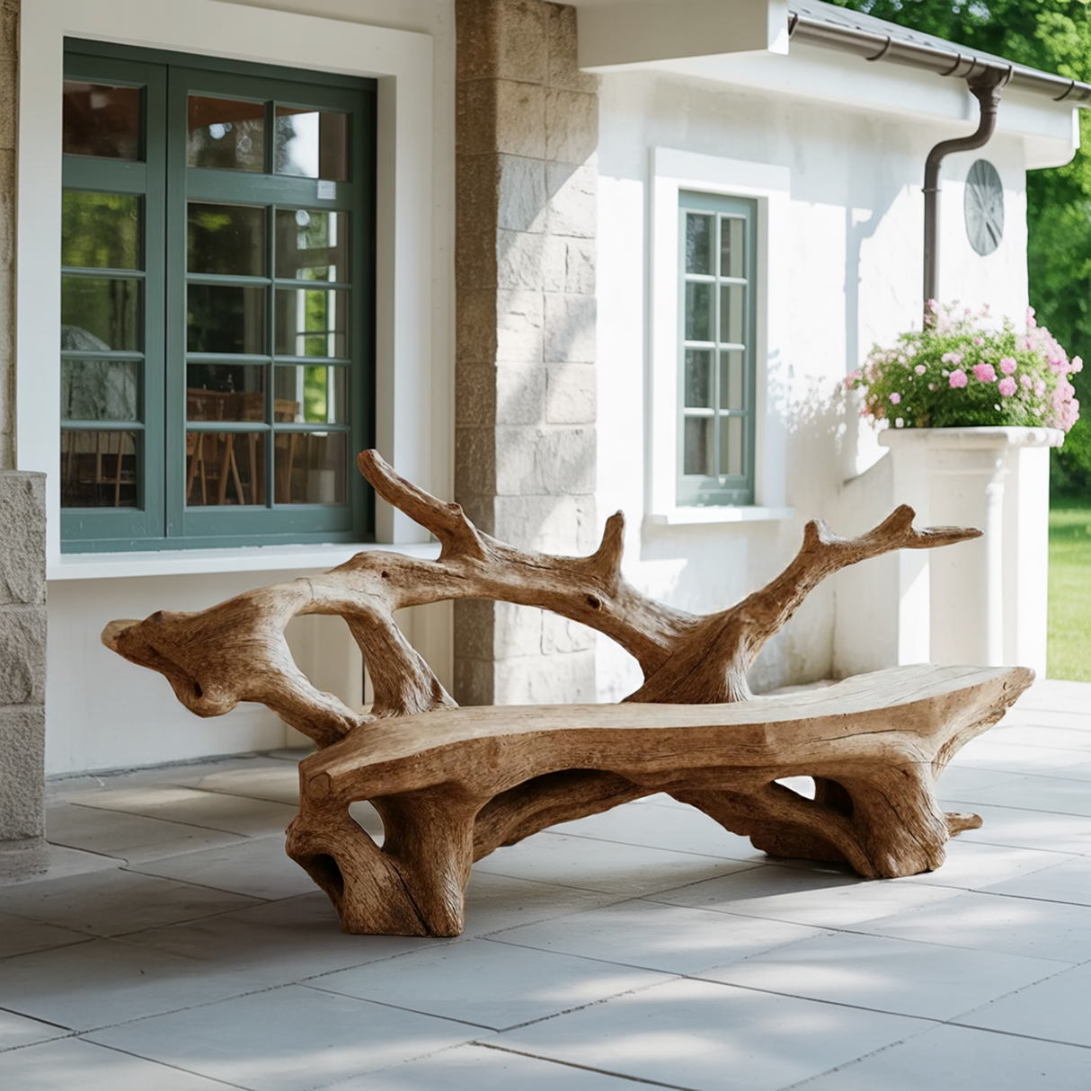 Farmhouse Live Edge Bench Outdoor Decor For Unique Garden Spaces