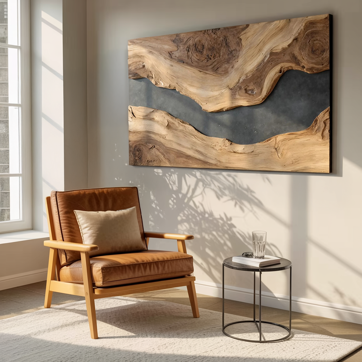 Modern Wooden Wall Art Sculpture For Bedroom Design