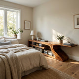 Organic Wooden Console Table For Modern Home