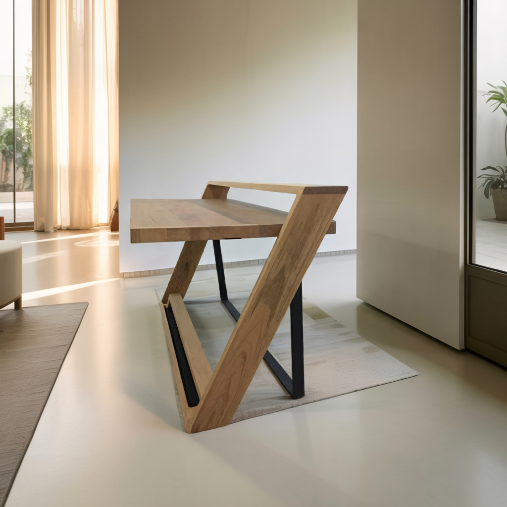 Unique Angular Desk With Z Frame For Home Or Office