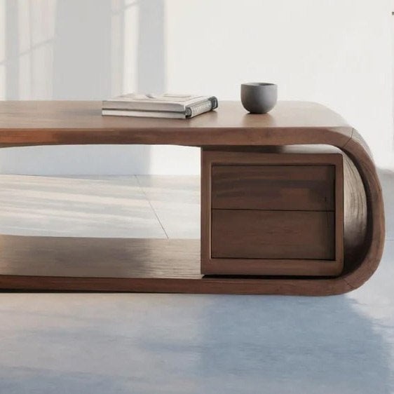 Modern Sculptural Desk With Curved Design For Home Office