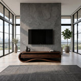 Contemporary Curved Rounded TV Console For Designer Living Room