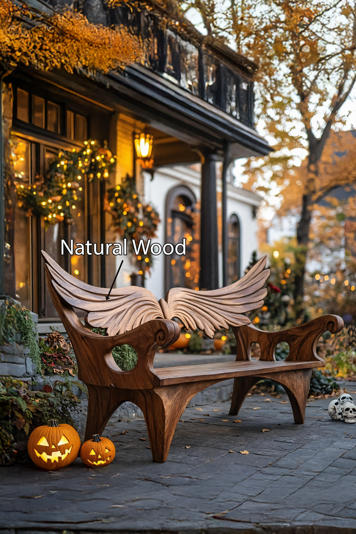 Handcrafted Wooden Bench For Living Room Elegant Furniture Decor