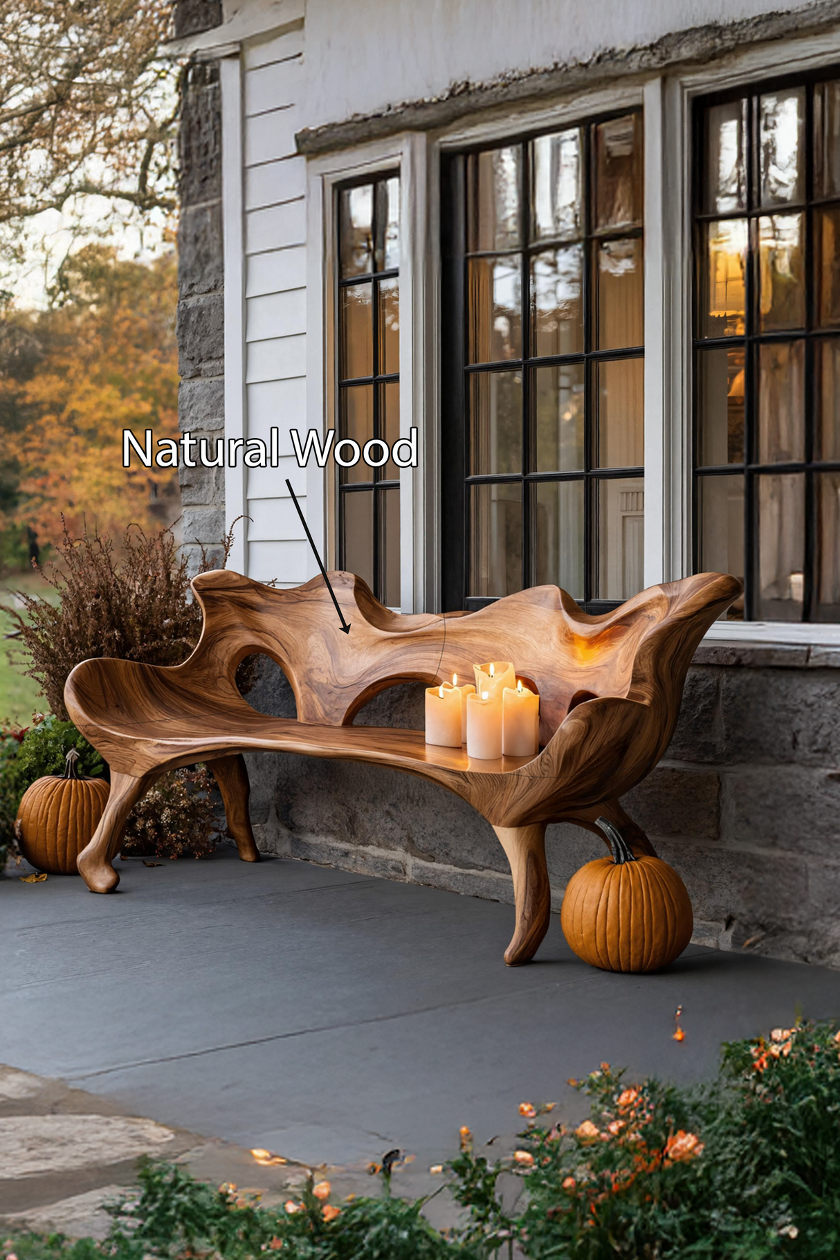 Farmhouse Wooden Bench For Living Room Rustic Furniture Decor