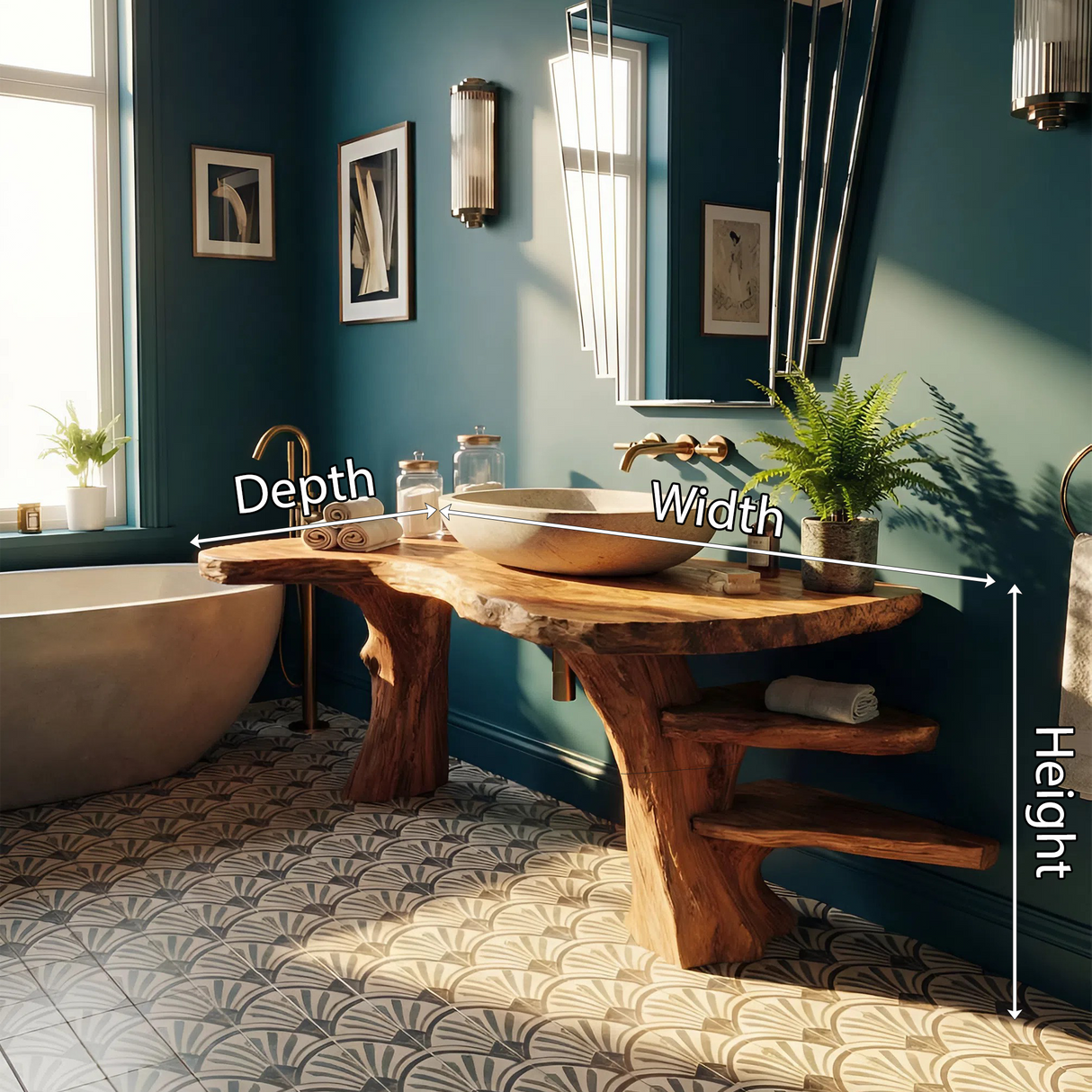 Contemporary Wood Bathroom Vanity For Ensuite Bathroom