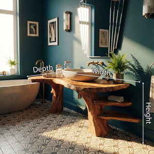 Contemporary Wood Bathroom Vanity For Ensuite Bathroom