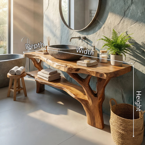 Modern Wooden Vanity For Apartment Bathroom Layout