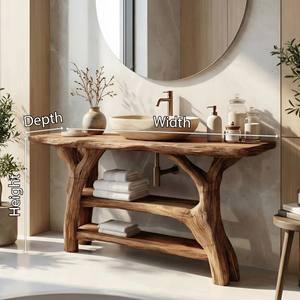 Minimalist Live Edge Vanity For Small Bathroom Design