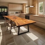 Furniture Decor Farmhouse Live Edge Dining Table Warm