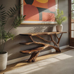 Handcrafted Live Edge Entryway Table For Bedroom Rustic Home Interior