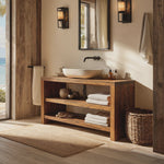 Farmhouse Wooden Vanity For Cozy Bathroom Spaces