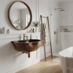 Mid Century Solid Wood Vanity Sink For Bathroom Storage Furniture Decor