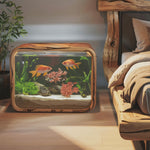 Modern Aquarium Nightstand With Storage For Bedroom And Living Room Display