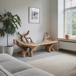 Farmhouse Wooden Bench For Cozy Living Room Accents