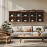 Handcrafted Live Edge Floating Shelf For Living Room Use