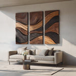 Modern Solid Wood Wall Art For Contemporary Living Room
