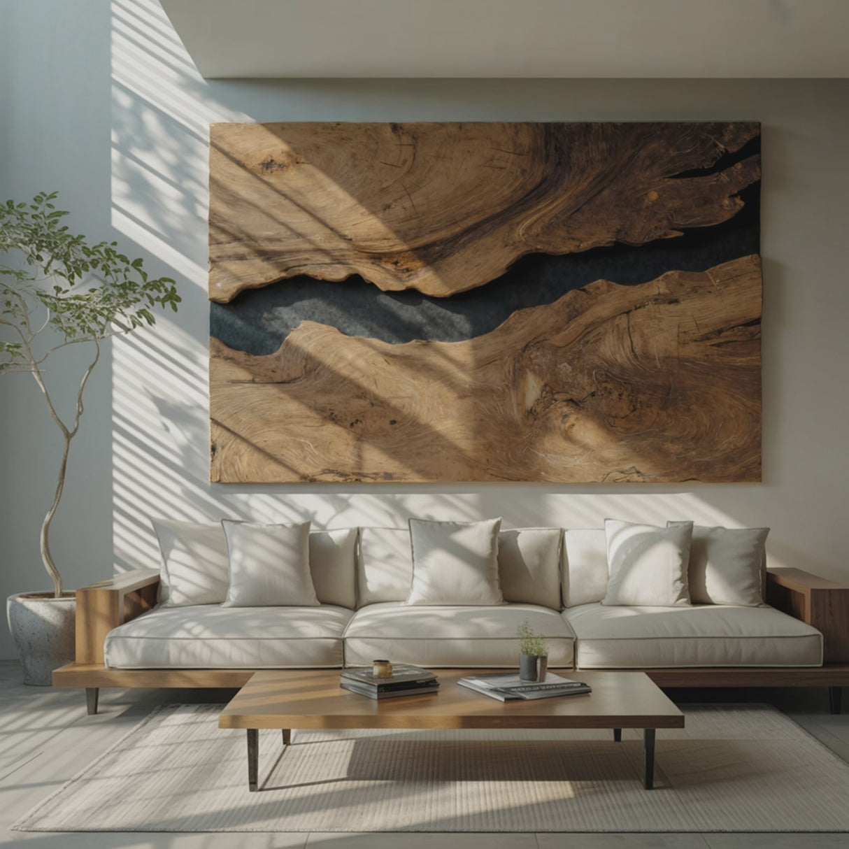 Modern Rectangular Wooden Wall Art For Home Decor