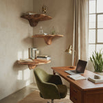 Farmhouse Wooden Live Edge Mushroom Shelf For Living Room Interior Decor