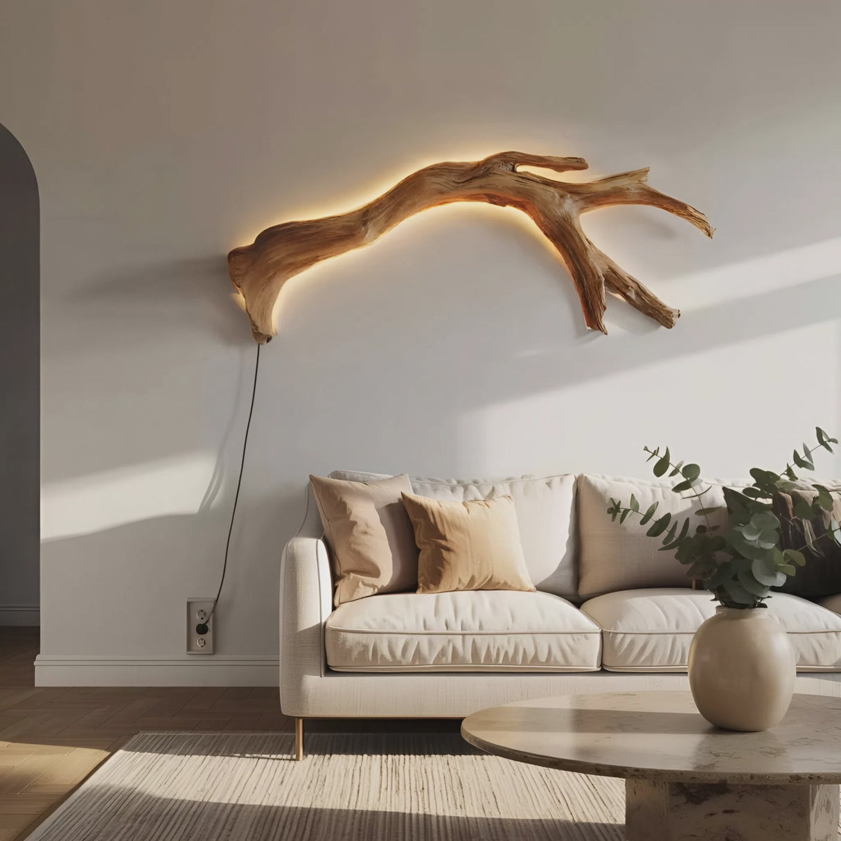 Modern Organic Branch LED Wall Lamp For Bedroom
