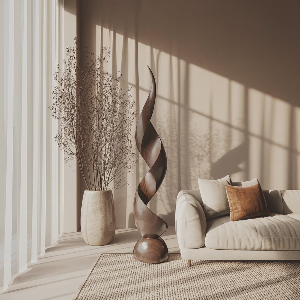 Handcrafted Organic Contemporary Landscape Sculpture For Office Decor