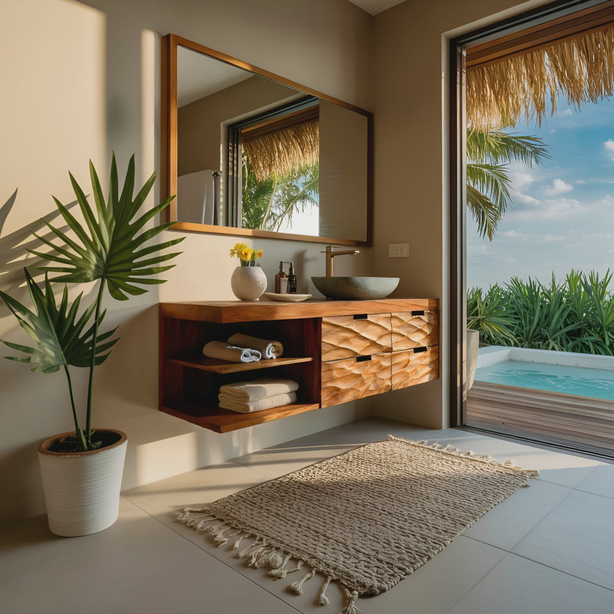 Luxury Bathroom Vanity For Modern Or Japandi Bathrooms