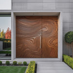 Contemporary Sculpted Door For Grand Entryway Or Modern Villa