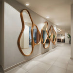 Sculptural Wall Mirror Set For Modern Entryway And Living Room