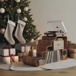 Modern Wooden Record Stand For Bedroom Christmas Decoration