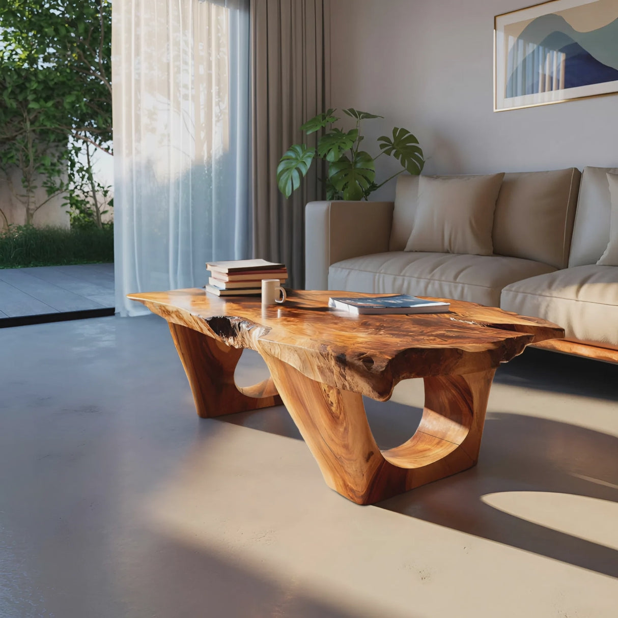 Contemporary Coffee Table Live Edge Design For Modern Home