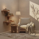 Farmhouse Wooden Mushroom Shelf For Cozy Bedroom And Entryway Design