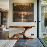 Rustic Solid Wood Console Table For Modern Entryway