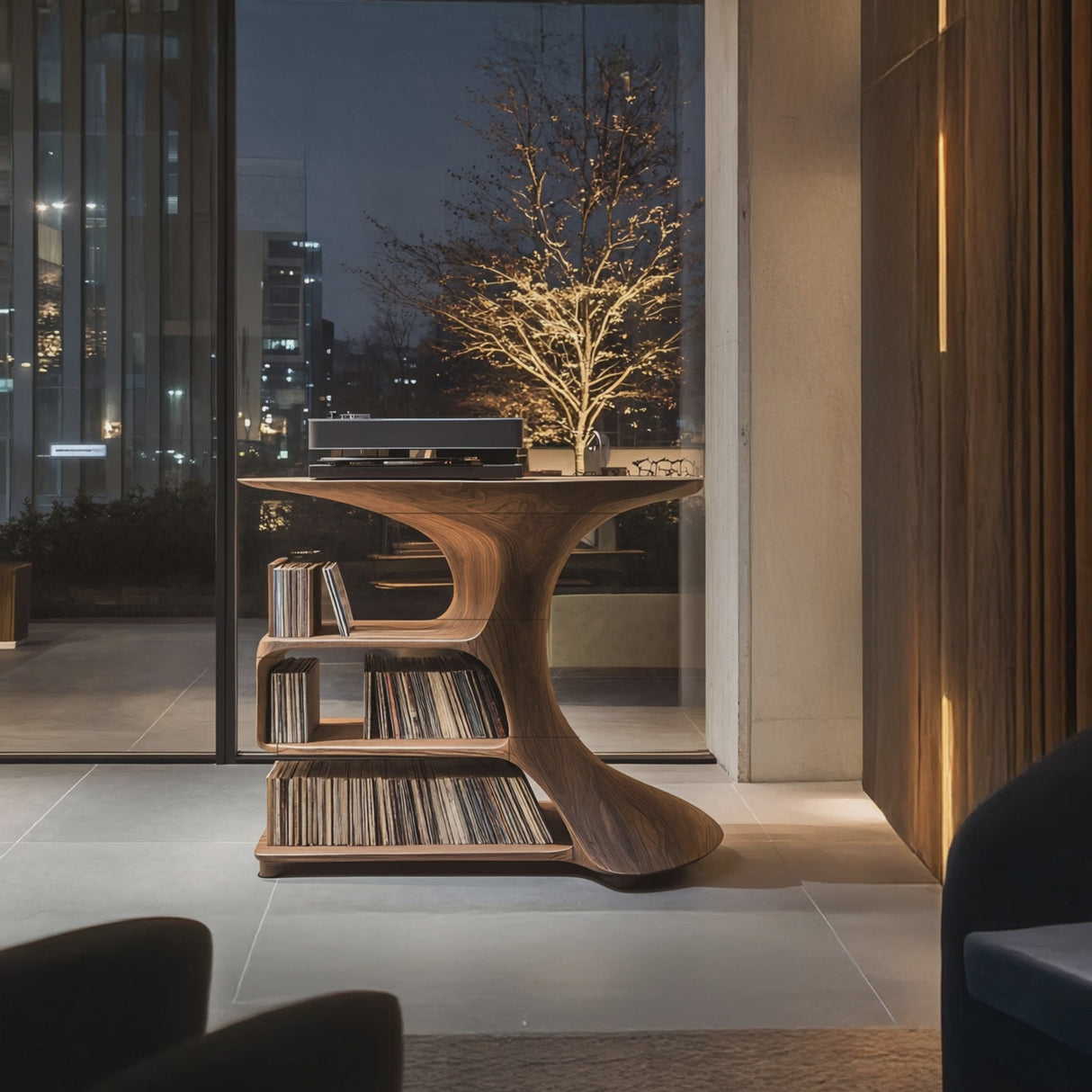 Mid Century Wooden Media Console For Bedroom Furniture