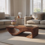 Minimal Curved Coffee Table For Living Room